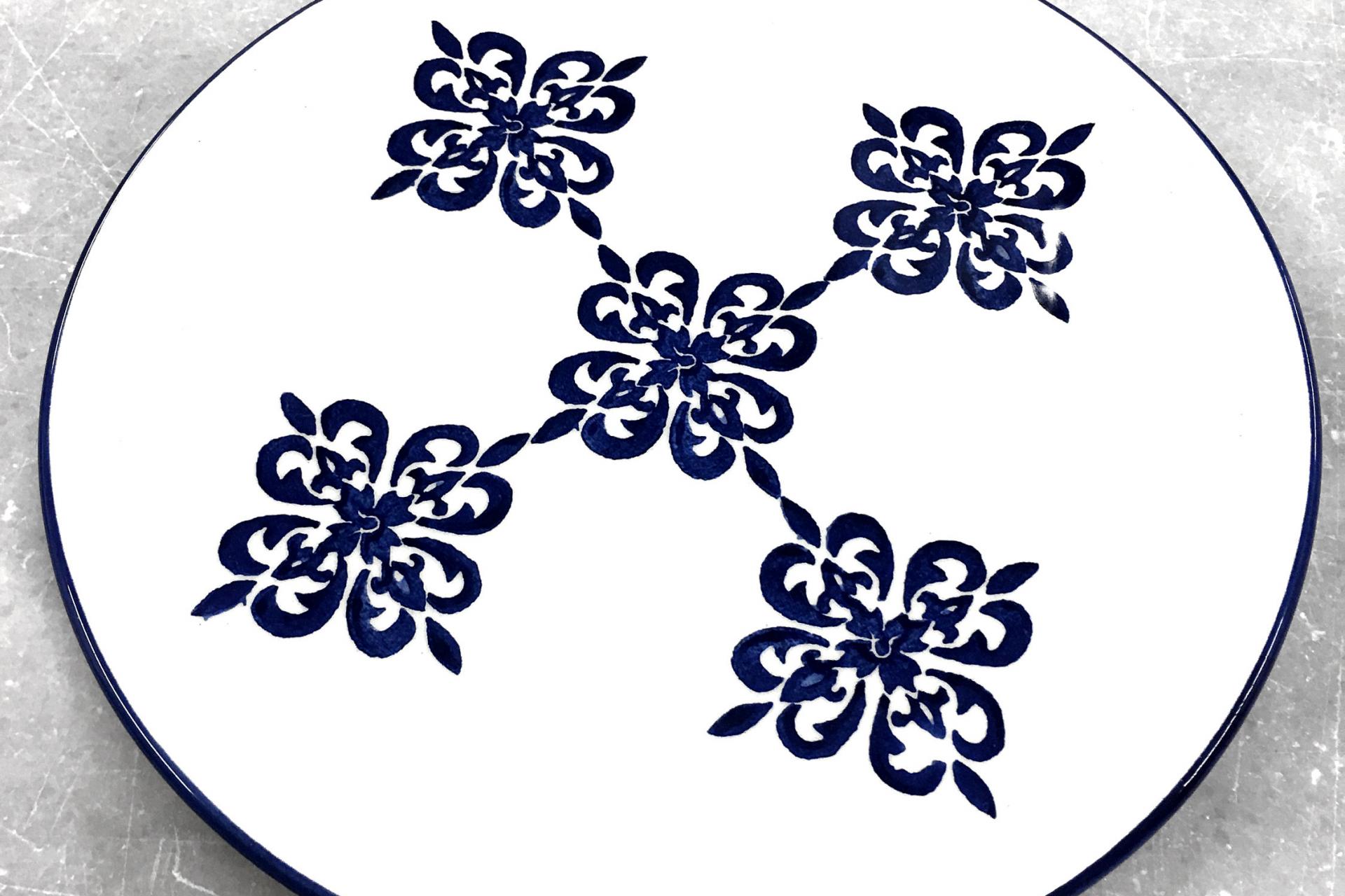 Cornflower Blue Modern Handmade Clay Plate