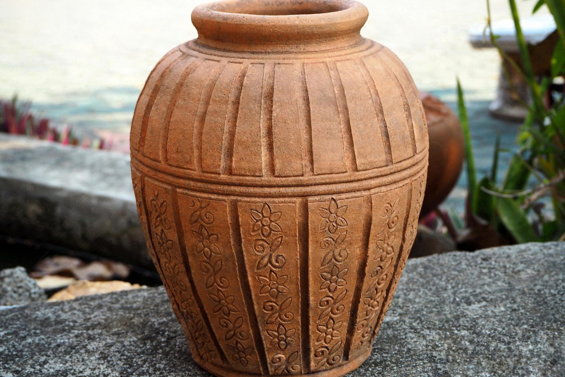 Gothic Greek Clay Pot