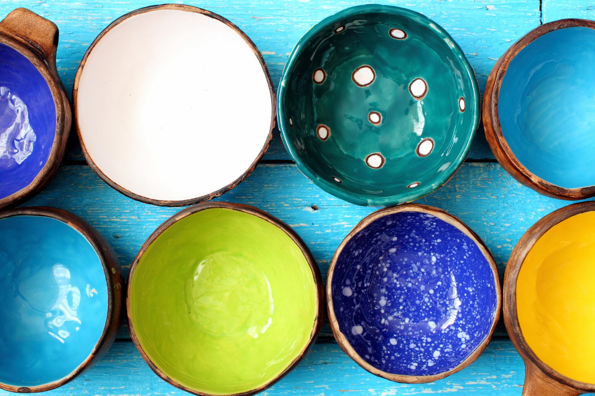Aqua Marine Handmade Clay Plate Set