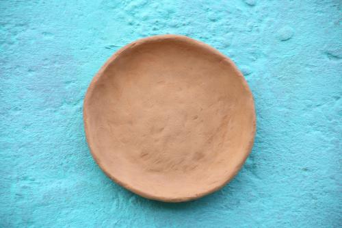 Natural Aztec Handmade Clay Plate  